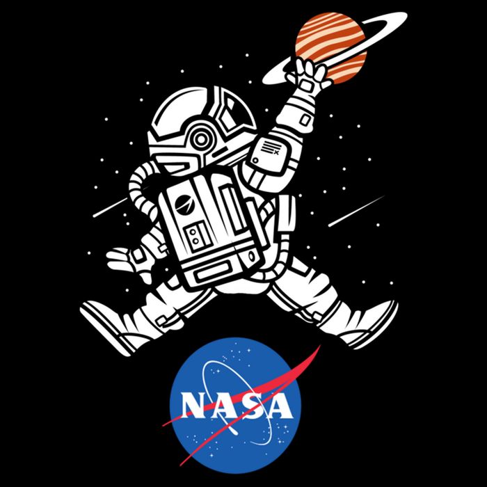 Astronaut Basketball League Slam Dunk NASA Zip Tote Bag