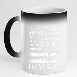 Ammosexual Bullets Love Pro Gun Lover Cool Enthusiast Gifts 11oz Black Color Changing Mug