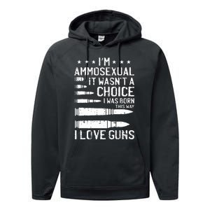 Ammosexual Bullets Love Pro Gun Lover Cool Enthusiast Gifts Performance Fleece Hoodie