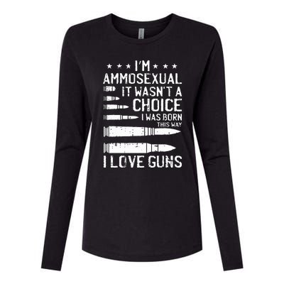 Ammosexual Bullets Love Pro Gun Lover Cool Enthusiast Gifts Womens Cotton Relaxed Long Sleeve T-Shirt