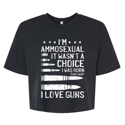 Ammosexual Bullets Love Pro Gun Lover Cool Enthusiast Gifts Bella+Canvas Jersey Crop Tee