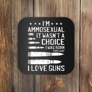 Ammosexual Bullets Love Pro Gun Lover Cool Enthusiast Gifts Coaster