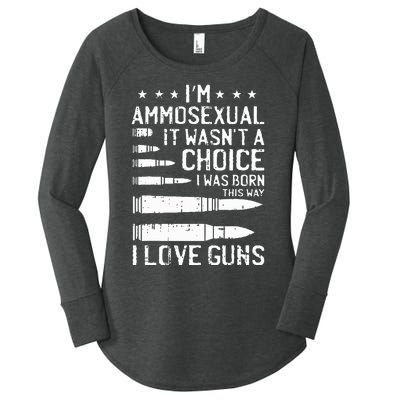 Ammosexual Bullets Love Pro Gun Lover Cool Enthusiast Gifts Women's Perfect Tri Tunic Long Sleeve Shirt