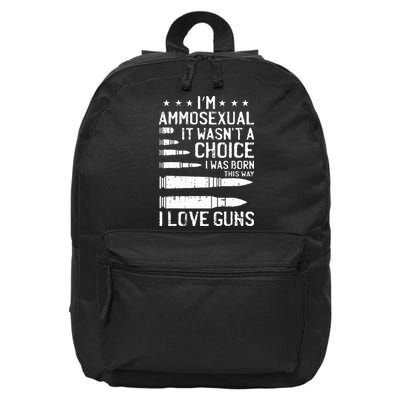 Ammosexual Bullets Love Pro Gun Lover Cool Enthusiast Gifts 16 in Basic Backpack