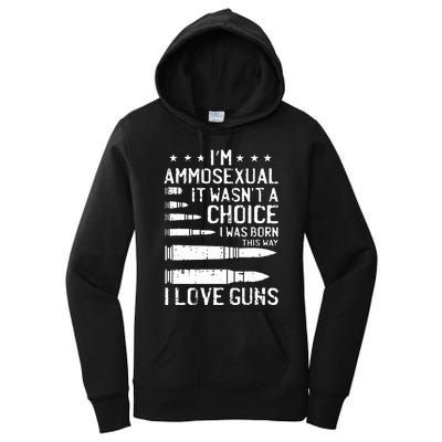 Ammosexual Bullets Love Pro Gun Lover Cool Enthusiast Gifts Women's Pullover Hoodie