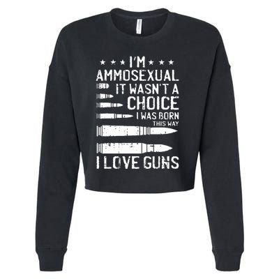 Ammosexual Bullets Love Pro Gun Lover Cool Enthusiast Gifts Cropped Pullover Crew