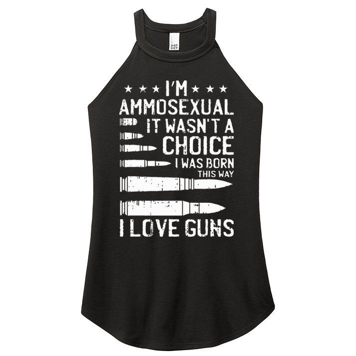 Ammosexual Bullets Love Pro Gun Lover Cool Enthusiast Gifts Women's Perfect Tri Rocker Tank