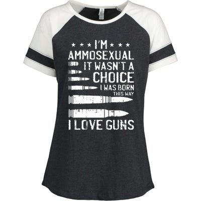 Ammosexual Bullets Love Pro Gun Lover Cool Enthusiast Gifts Enza Ladies Jersey Colorblock Tee