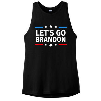 Anti Biden Let's Go Brandon For And Wo Chant Meme Ladies PosiCharge Tri-Blend Wicking Tank