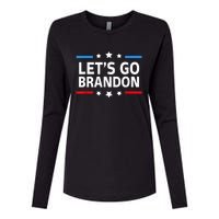 Anti Biden Let's Go Brandon For And Wo Chant Meme Womens Cotton Relaxed Long Sleeve T-Shirt