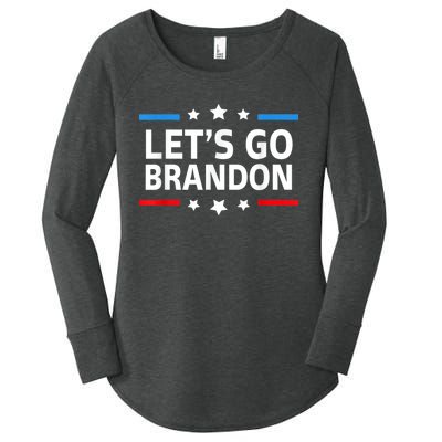 Anti Biden Let's Go Brandon For And Wo Chant Meme Women's Perfect Tri Tunic Long Sleeve Shirt