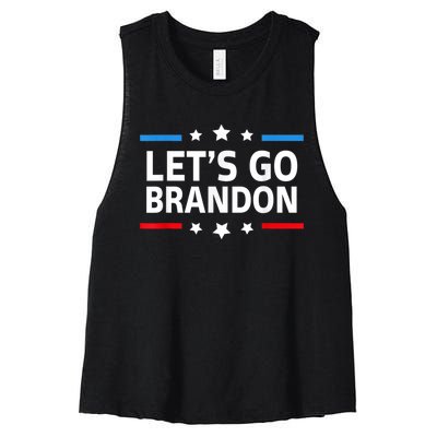 Anti Biden Let's Go Brandon For And Wo Chant Meme Women's Racerback Cropped Tank