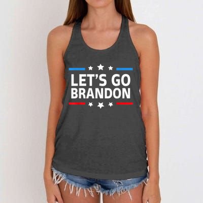 Anti Biden Let's Go Brandon For And Wo Chant Meme Women's Knotted Racerback Tank