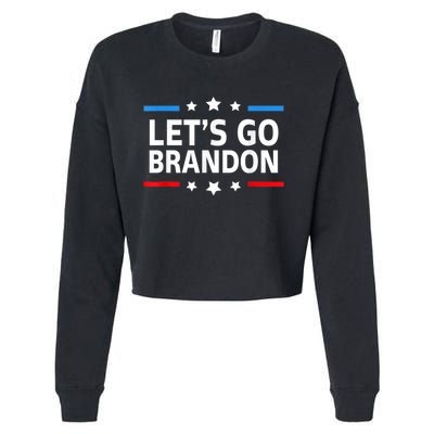 Anti Biden Let's Go Brandon For And Wo Chant Meme Cropped Pullover Crew