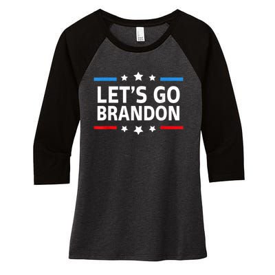 Anti Biden Let's Go Brandon For And Wo Chant Meme Women's Tri-Blend 3/4-Sleeve Raglan Shirt