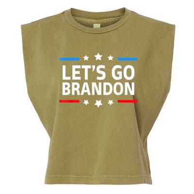 Anti Biden Let's Go Brandon For And Wo Chant Meme Garment-Dyed Women's Muscle Tee