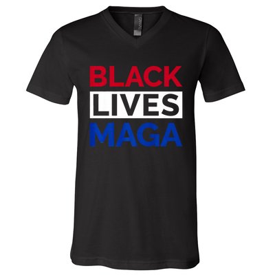 America Black Lives Maga V-Neck T-Shirt