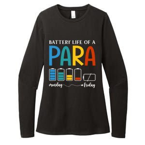 A Battery Life Of Paraprofessional Paraeducator Teacher Gift Womens CVC Long Sleeve Shirt