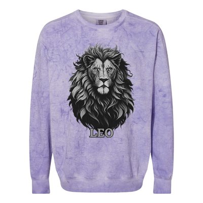 August Birthday Leo Lion Pride Graphic Zodiac Colorblast Crewneck Sweatshirt