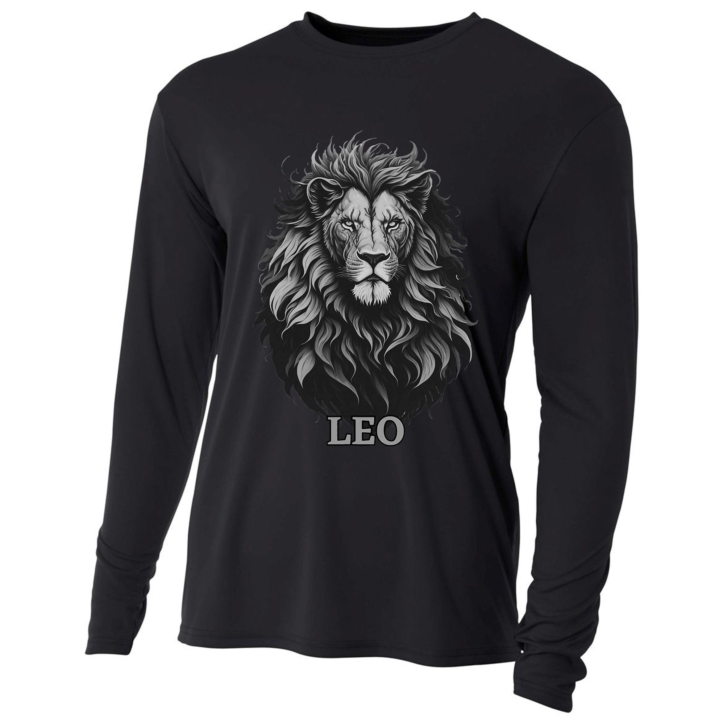 August Birthday Leo Lion Pride Graphic Zodiac Cooling Performance Long Sleeve Crew