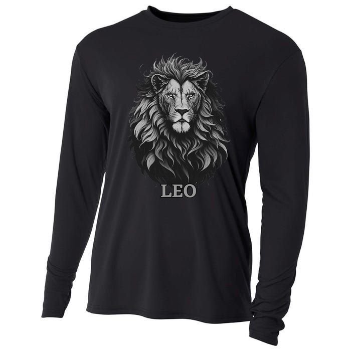 August Birthday Leo Lion Pride Graphic Zodiac Cooling Performance Long Sleeve Crew