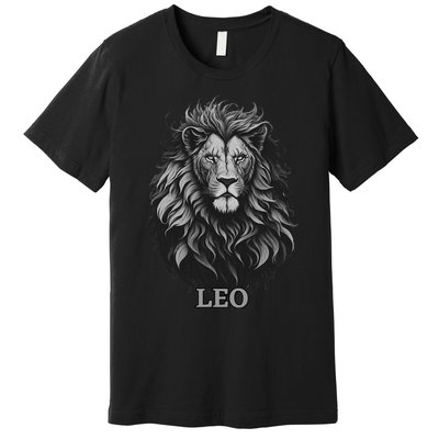 August Birthday Leo Lion Pride Graphic Zodiac Premium T-Shirt