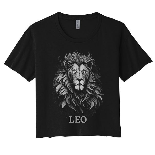 August Birthday Leo Lion Pride Graphic Zodiac Women's Crop Top Tee