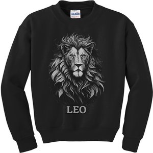 August Birthday Leo Lion Pride Graphic Zodiac Kids Sweatshirt