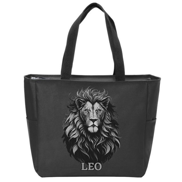 August Birthday Leo Lion Pride Graphic Zodiac Zip Tote Bag