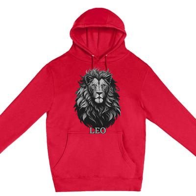 August Birthday Leo Lion Pride Graphic Zodiac Premium Pullover Hoodie