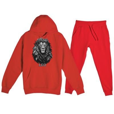 August Birthday Leo Lion Pride Graphic Zodiac Premium Hooded Sweatsuit Set