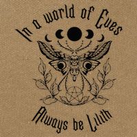 Always Be Lilith Pagan Goddess Never Eve Occult Witchy Cotton Canvas Backpack