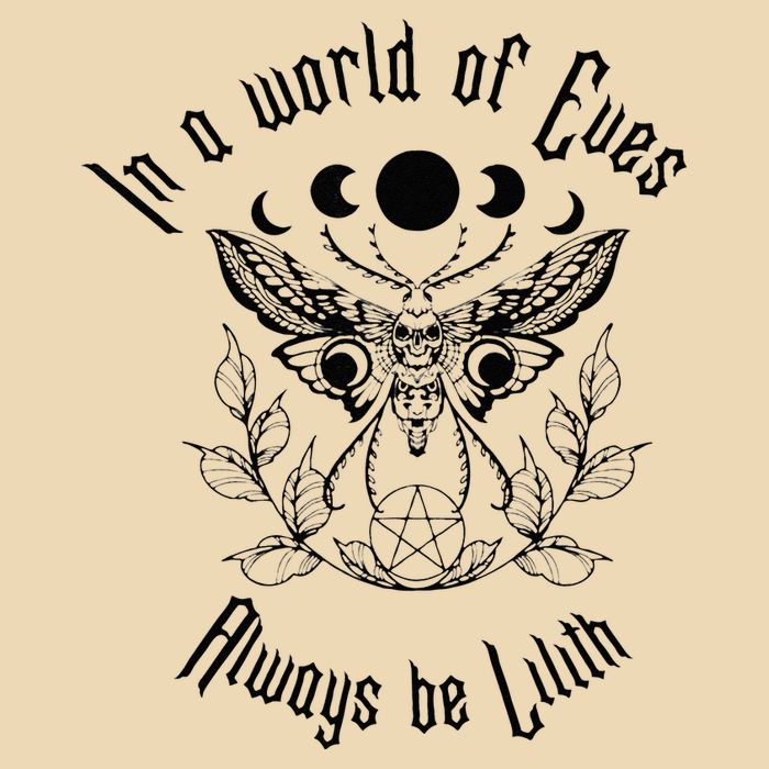 Always Be Lilith Pagan Goddess Never Eve Occult Witchy Drawstring Bag