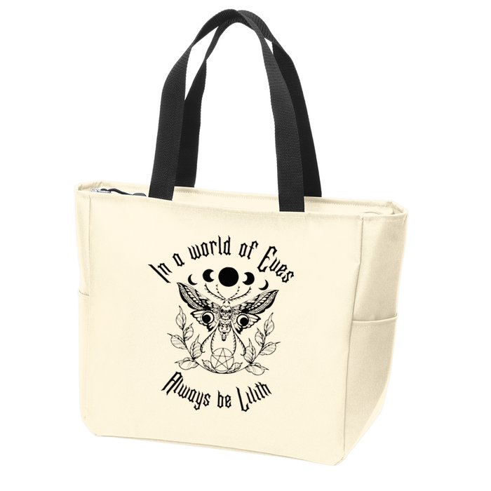 Always Be Lilith Pagan Goddess Never Eve Occult Witchy Zip Tote Bag