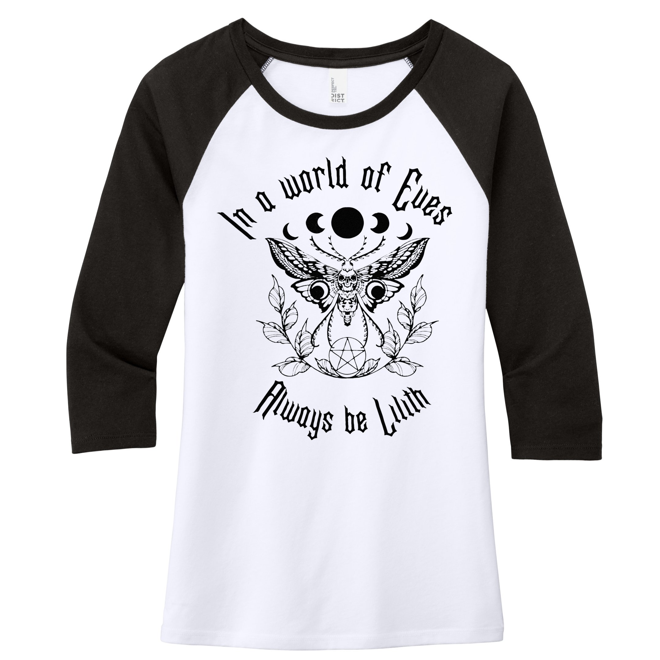 Always Be Lilith Pagan Goddess Never Eve Occult Witchy Women's Tri-Blend 3/4-Sleeve Raglan Shirt