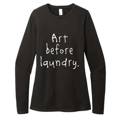 Art Before Laundry Womens CVC Long Sleeve Shirt