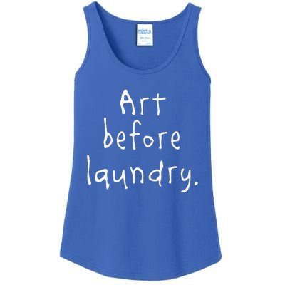 Art Before Laundry Ladies Essential Tank