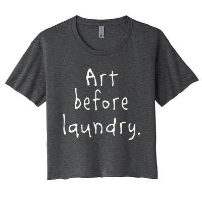 Art Before Laundry Women's Crop Top Tee