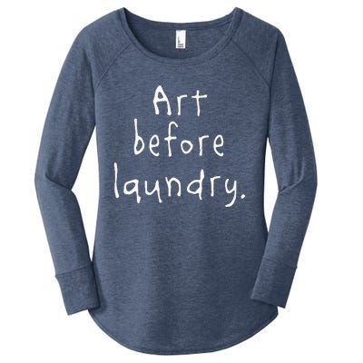 Art Before Laundry Women's Perfect Tri Tunic Long Sleeve Shirt