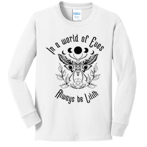 Always Be Lilith Pagan Goddess Never Eve Occult Witchy Kids Long Sleeve Shirt