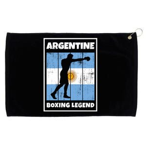 Argentine Boxing Legend With Flag For Argentina Boxer Gift Grommeted Golf Towel