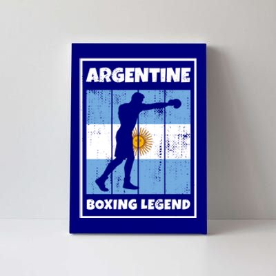 Argentine Boxing Legend With Flag For Argentina Boxer Gift Canvas