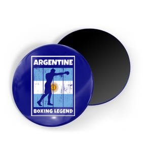 Argentine Boxing Legend With Flag For Argentina Boxer Gift Magnet