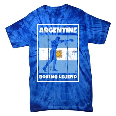 Argentine Boxing Legend With Flag For Argentina Boxer Gift Tie-Dye T-Shirt