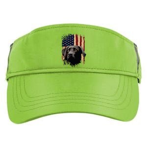 American Black Labrador USA Flag Lab Owner Adult Drive Performance Visor