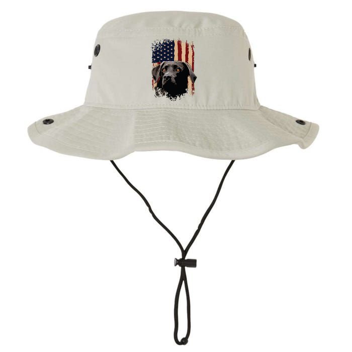 American Black Labrador USA Flag Lab Owner Legacy Cool Fit Booney Bucket Hat