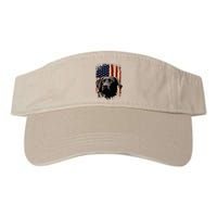 American Black Labrador USA Flag Lab Owner Valucap Bio-Washed Visor