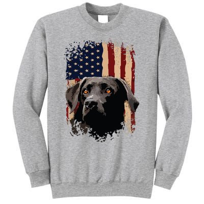 American Black Labrador USA Flag Lab Owner Sweatshirt