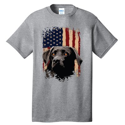 American Black Labrador USA Flag Lab Owner Tall T-Shirt