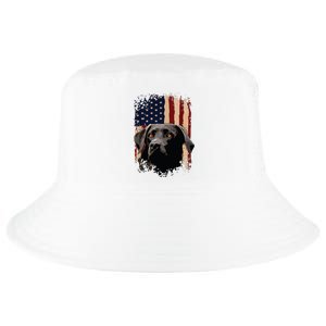 American Black Labrador USA Flag Lab Owner Cool Comfort Performance Bucket Hat